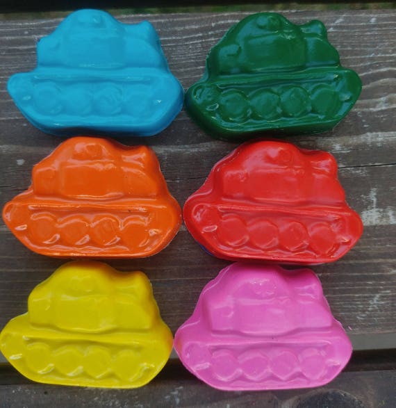 Army, Military party favor crayons - set of 10 - soldier, tank, s