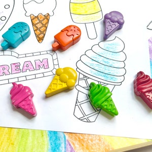 Ice Cream Crayons Ice Cream Party Favors Gifts For Kids Stocking Stuffers Easter Basket Stuffers Valentines Day Gifts For Kids image 4