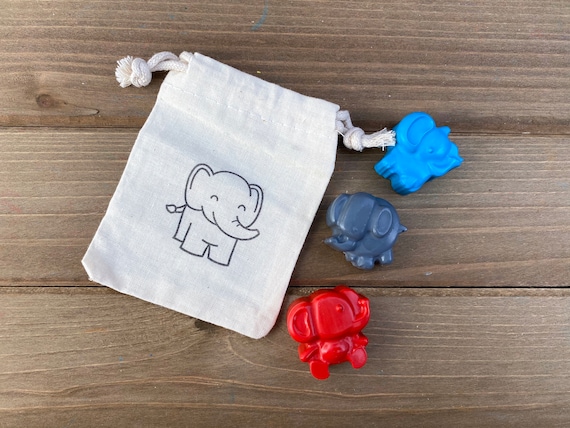 Elephant Crayons - Elephant Party Favors - Elephant Birthday Party Favors - Class Party Favors - Kids Party Favors - Elephant Goodie Bags Il_570xn