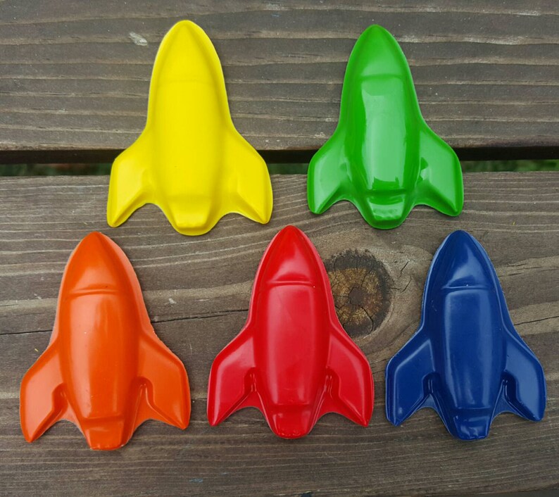 Astronaut and Rocket ship crayons set of 48 Space Party Etsy