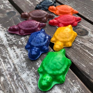 Turtle Crayons set of 40 Turtle Party Favors Turtle Crayons Turtle Party Turtle Birthday Party Favors Turtle Gift Crayons Kids image 6