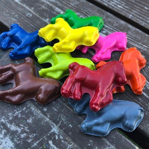 Horse Crayons set of 10 Horse Party Favors Horse Birthday Party Favors Horse Party Shaped Crayons Horses Crayons Horse Gifts afbeelding 4