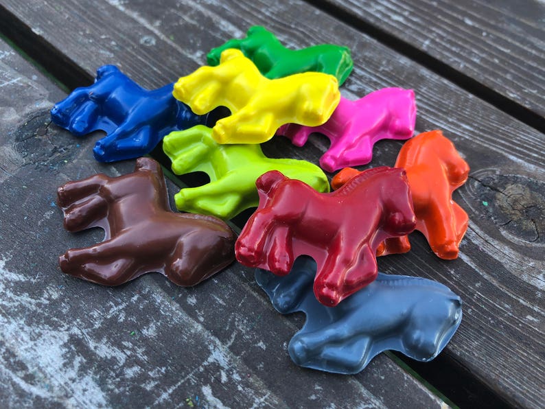 Horse Crayons set of 10 Horse Party Favors Horse Birthday Party Favors Horse Party Shaped Crayons Horses Crayons Horse Gifts image 4