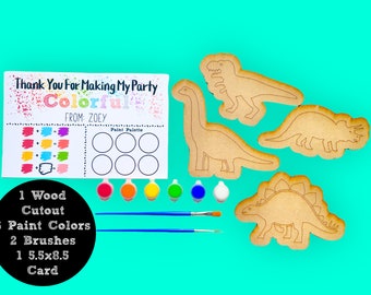 Personalized Art Party Favors - Dinosaur Paint Kit - Art Birthday Party - Paint Birthday Party - Dinosaur Party Favors - Paint Party Favors