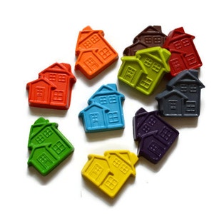 House Crayons set of 20 Home Crayons Home Party Favors Home Party House Party Kids Party Favors Kids Gifts House Gifts image 1
