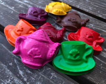 Tea pot and Tea cup crayons set of 20 - Tea Party Favors - Tea Party - Tea Party Birthday Party Favors - Gifts For Kids - Tea Party Crayons