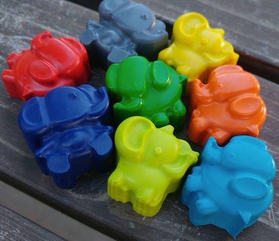 Elephant Crayons set of 16 - Elephant Party Favors - Elephant Party - Animal Crayons - Animal Birthday Party Favors - Elephant Gifts - Kids Il_570xn