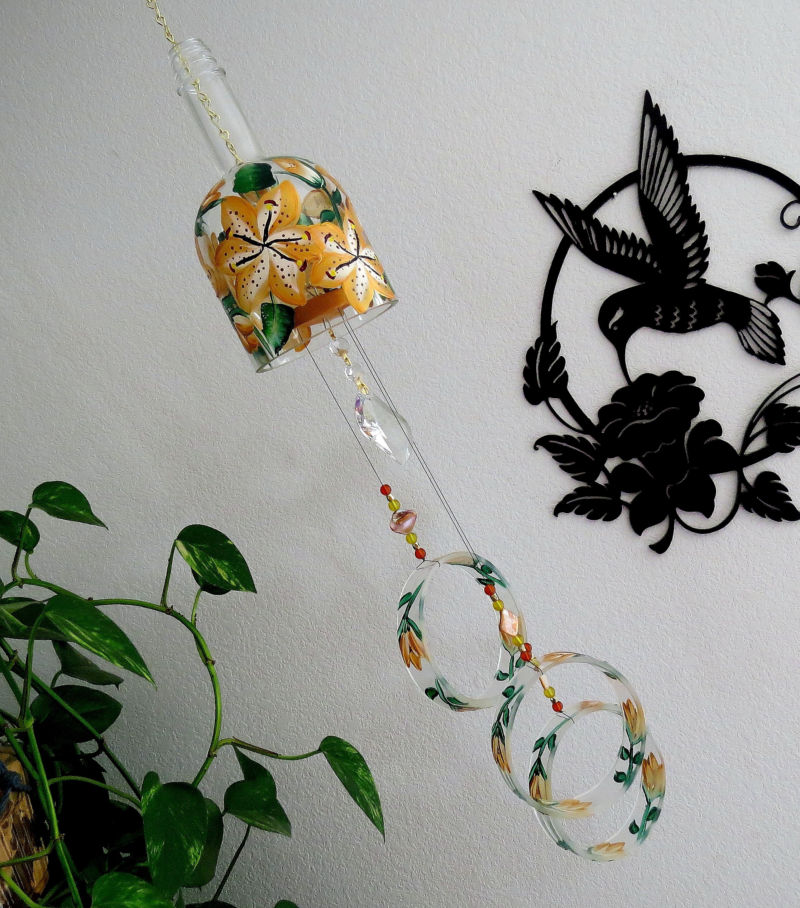 yard art patio tiger lilly large vodka bottle wind chime yard art patio decor recycled vodka bottle golden wind gift idea decor yard art patio tiger lilly large vodka bottle wind chime yard art patio decor recycled vodka bottle golden wind gift idea decor