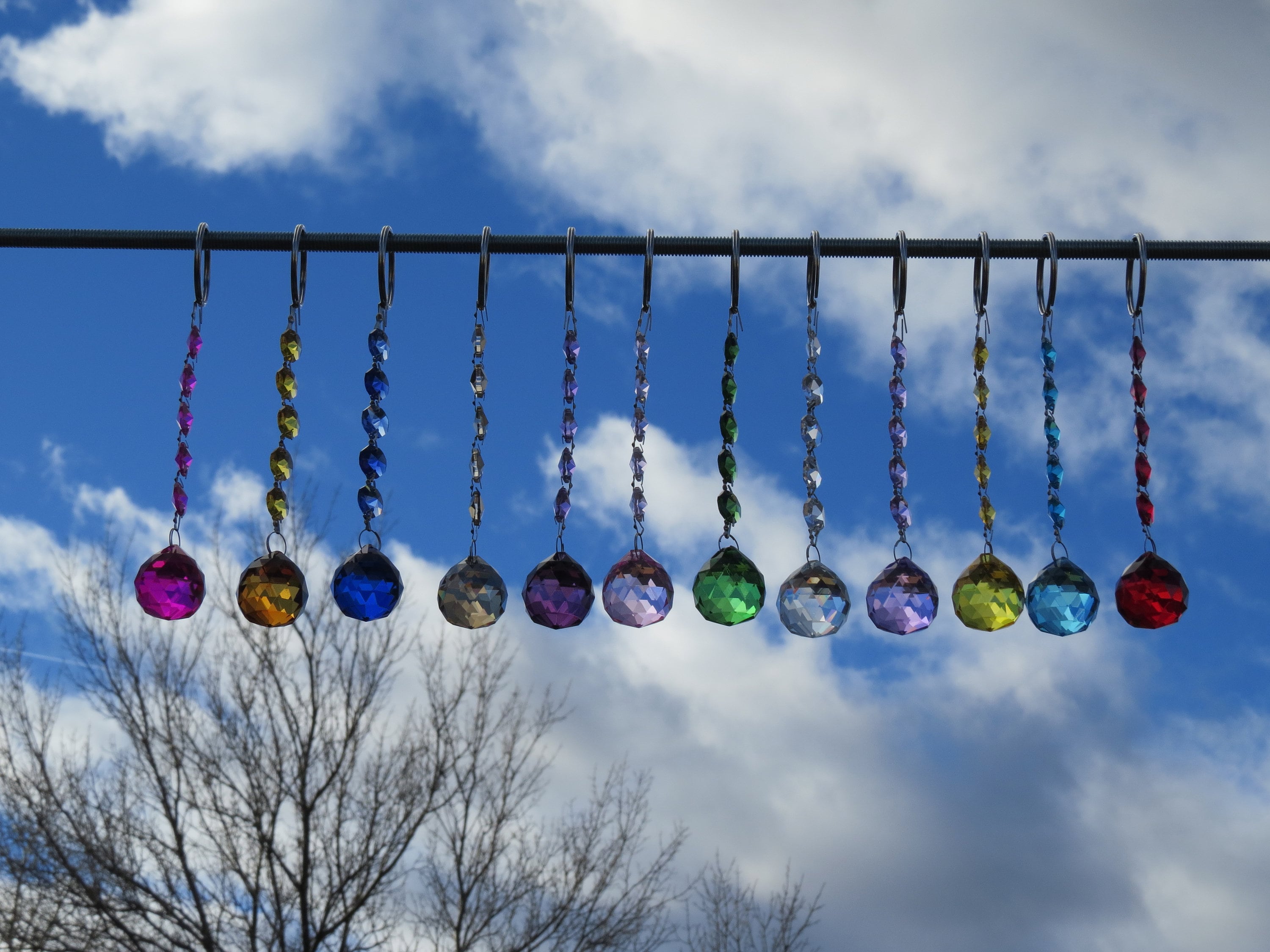 Sun Catcher Yard Art Rainbow of Colors Crystal Prism's Etsy