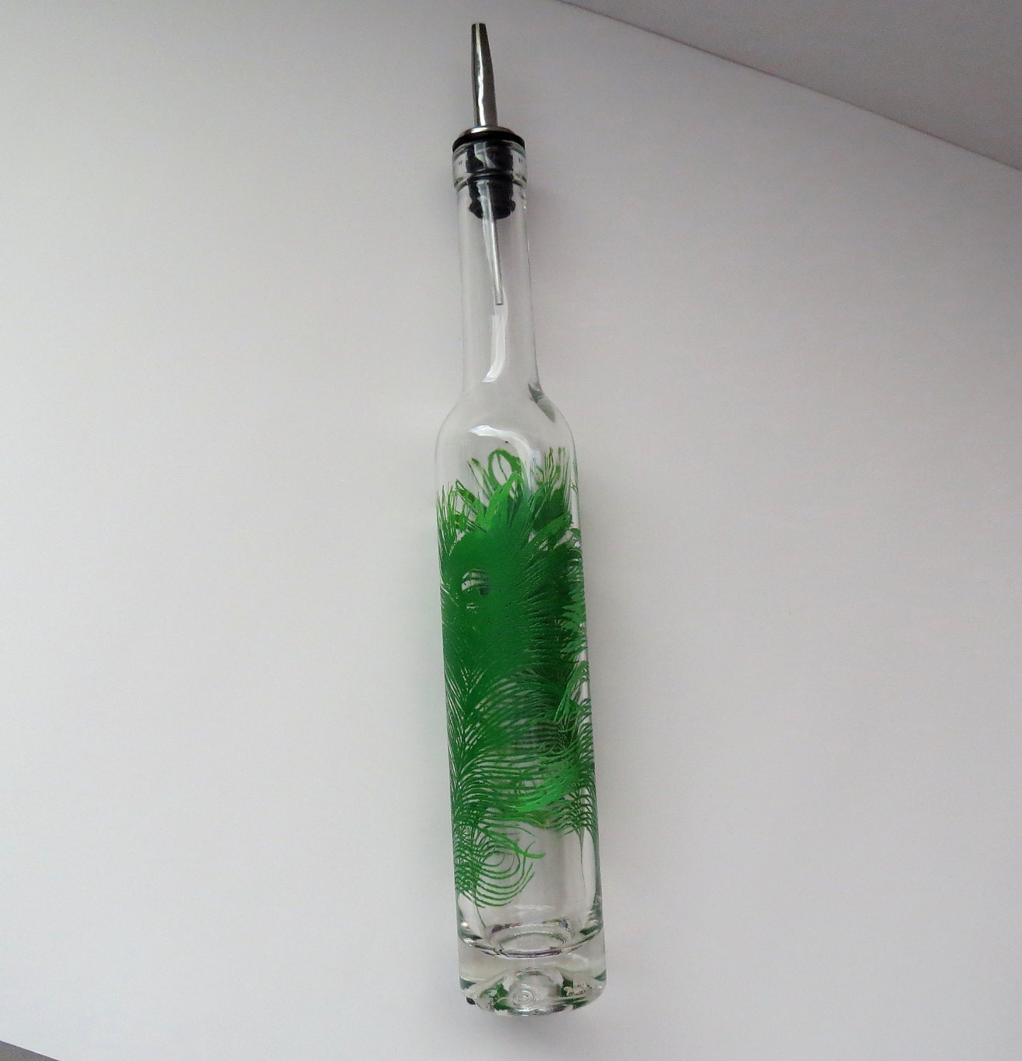 Tall Narrow Bottle Dispenser Olive Oil Soap Dispenser Clear Glass