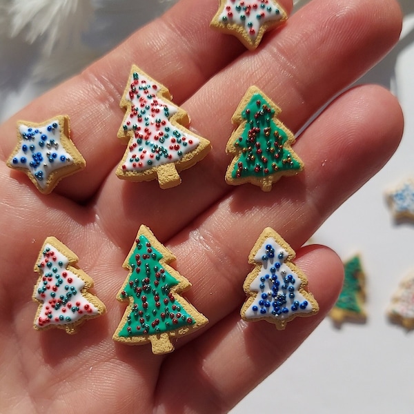 Christmas Earrings/Christmas Cookies Earrings/Christmas Tree Earrings/Sugar cookie Earrings/Holiday Earrings/Winter Earrings/Clay Earrings