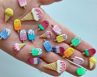 Polymer Clay Ice Cream Earrings: Summer Studs