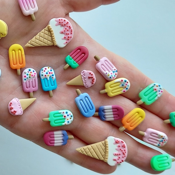 Popcicles Ice cream cone earrings/ Polymer Clay Earrings/ Popcicles studs/ Ice cream studs/Summer Earrings