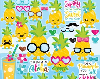 Pineapple clipart commercial use, pineapple vector graphics, pineapples digital clip art, digital images - CL1084