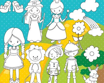 Wizard of Oz digital stamps commercial use, vector graphics, digital clip art, digital images - DS740