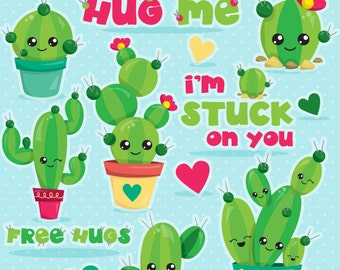 Cactus clipart commercial use, succulent vector graphics, cactus digital clip art, digital images - CL1050