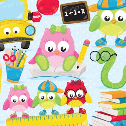 Cute School Owl Clip Art