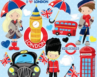 London clipart for scrapbooking, British London graphics commercial use, vector graphics, digital clip art, images - CL742