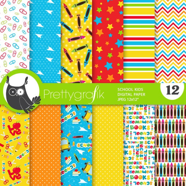 Back to school digital paper, commercial use,  scrapbook patterns,  background, sports - PS872