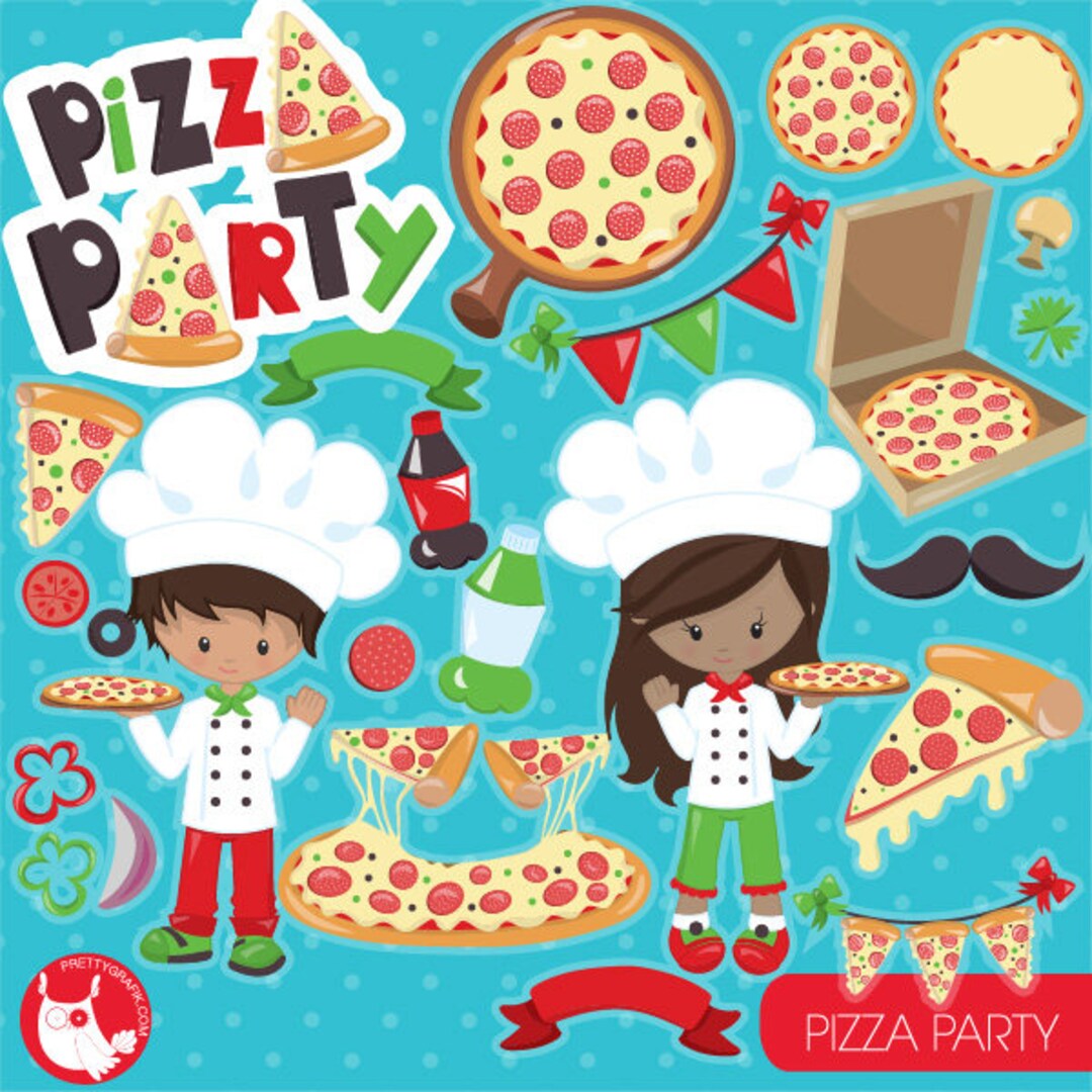Pizza Clipart Commercial Use, Pizza Party Clipart Vector Graphics