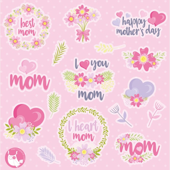 Download Mothers Day Clipart Clipart Commercial Use Vector Etsy