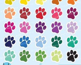 Paws clipart commercial use, dog paws vector graphics, puppy paws digital clip art, digital images  - CL569