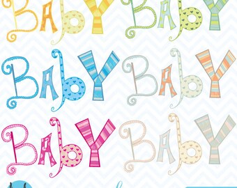 baby alphabet letter clipart commercial use, vector graphics, digital clip art, digital images  - CL330