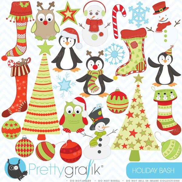 holiday christmas clipart, commercial use, vector graphics, digital clip art, digital images - CL403