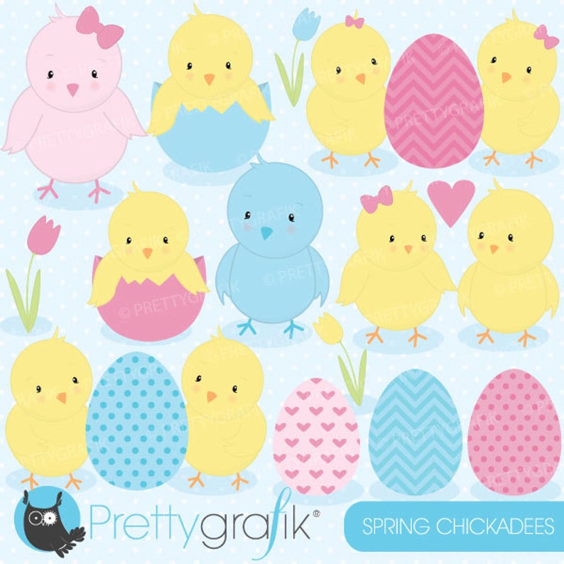 chick bird clipart commercial use, vector graphics, digital clip art, digital images CL510 image 1