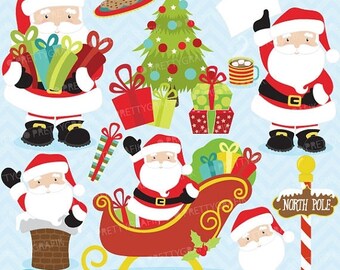 80% OFF SALE 80 Percent 0FF Sale Christmas clipart commercial use,Santa Claus vector graphics, digital clip art, digital images - Cl607