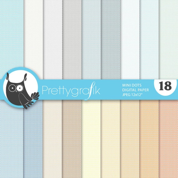 Mini Polka Dot Digital Paper Commercial Use Scrapbook - Etsy