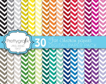 fat chevron digital paper, commercial use, scrapbook patterns, background  - PS585