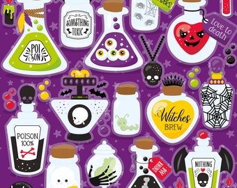 Halloween Potion, clipart, clipart commercial use,  vector graphics,  clip art, digital images - CL1807