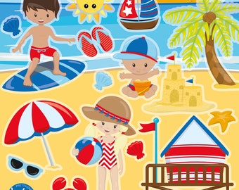 Beaches and Seaside, clipart, clipart commercial use,  vector graphics,  clip art, digital images - CL1773