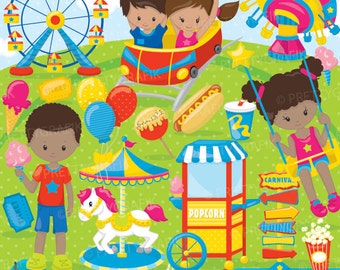 Amusement Part clipart commercial use, Fun Carnival vector graphics, digital clip art, digital images - CL894