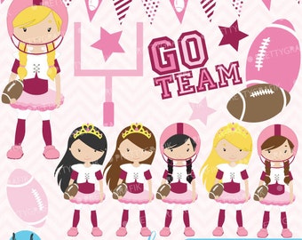 football and tutus clipart commercial use, vector graphics, digital clip art, digital images - CL578