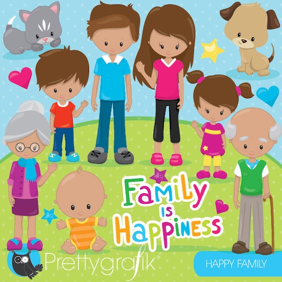 Download Buy 20 Get 10 Off Happy Family Clipart Commercial Use Etsy