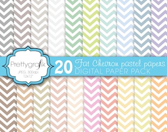 chevron digital paper, commercial use, scrapbook patterns, background  - PS584