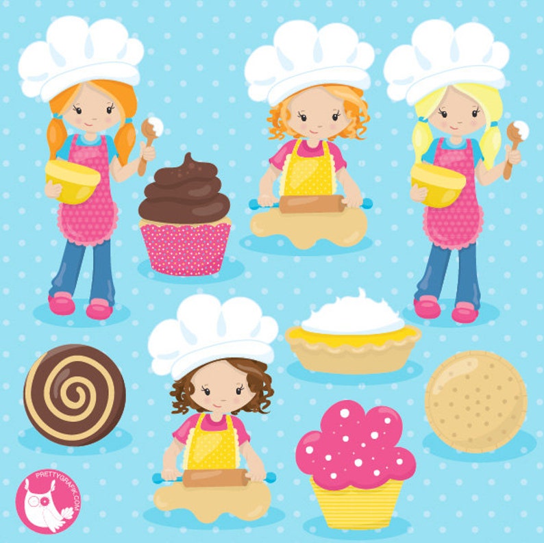 bake sale clipart, dessert clipart, Kawaii pumpkin commercial use, vector graphics, digital clip art, CL1023 image 2