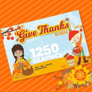 Thanksgiving BUNDLE graphic set,  Thanksgiving clipart commercial use, fall clipart, vector graphics, digital images