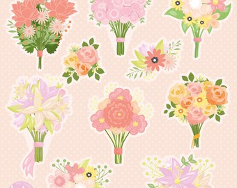 Flower Bouquet, clipart, clipart commercial use,  vector graphics,  clip art, digital images - CL1754