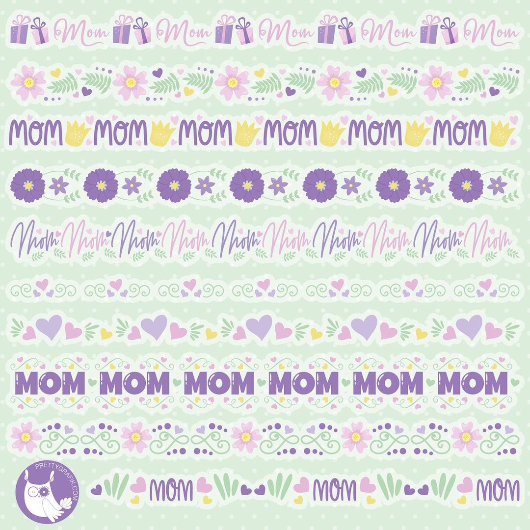 Mother's Day Borders, Clipart, Clipart Commercial Use, Vector Graphics, Clip Art, Digital Images ...