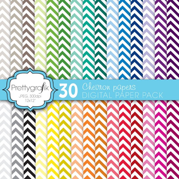 chevron digital paper, commercial use, scrapbook patterns, background - PS565