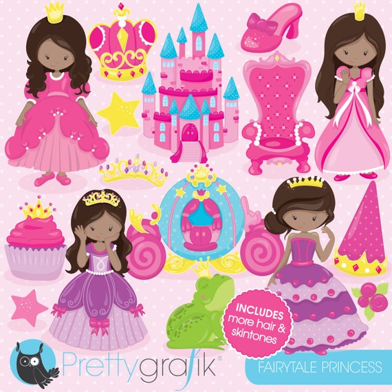 BUY 10 GET 10 OFF - Fairytale princess clipart for scrapbooking, commercial use, vector graphics, digital clip art, images - CL785 Il_570xn