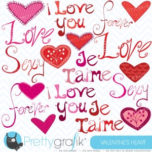 love digital clipart commercial use, vector graphics, digital clip art, digital images CL409 image 1