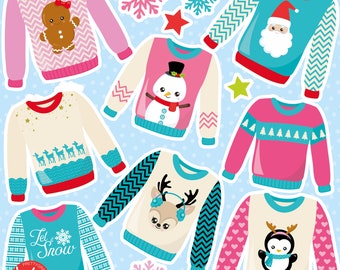 Ugly Sweater, clipart, clipart commercial use,  vector graphics,  clip art, digital images - CL1404