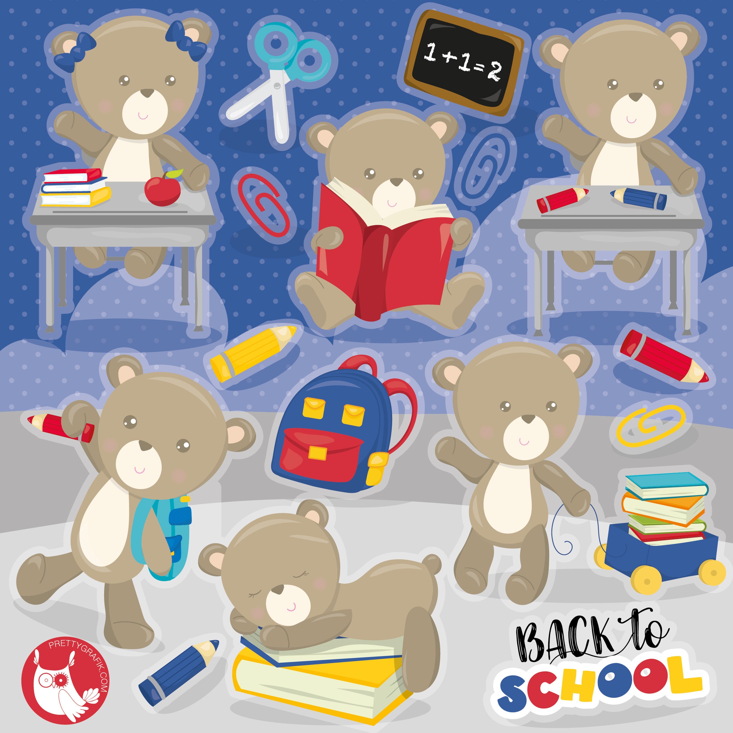digital images CL1468 clipart clipart commercial use clip art vector graphics Back to School Animals digital images CL1468 clipart clipart commercial use clip art vector graphics Back to School Animals