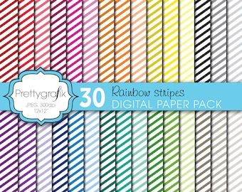 mini stripes digital paper, commercial use, scrapbook patterns, background  - PS612