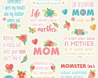 Mom Life clipart, clipart commercial use,  vector graphics,  clip art, digital images - CL1444