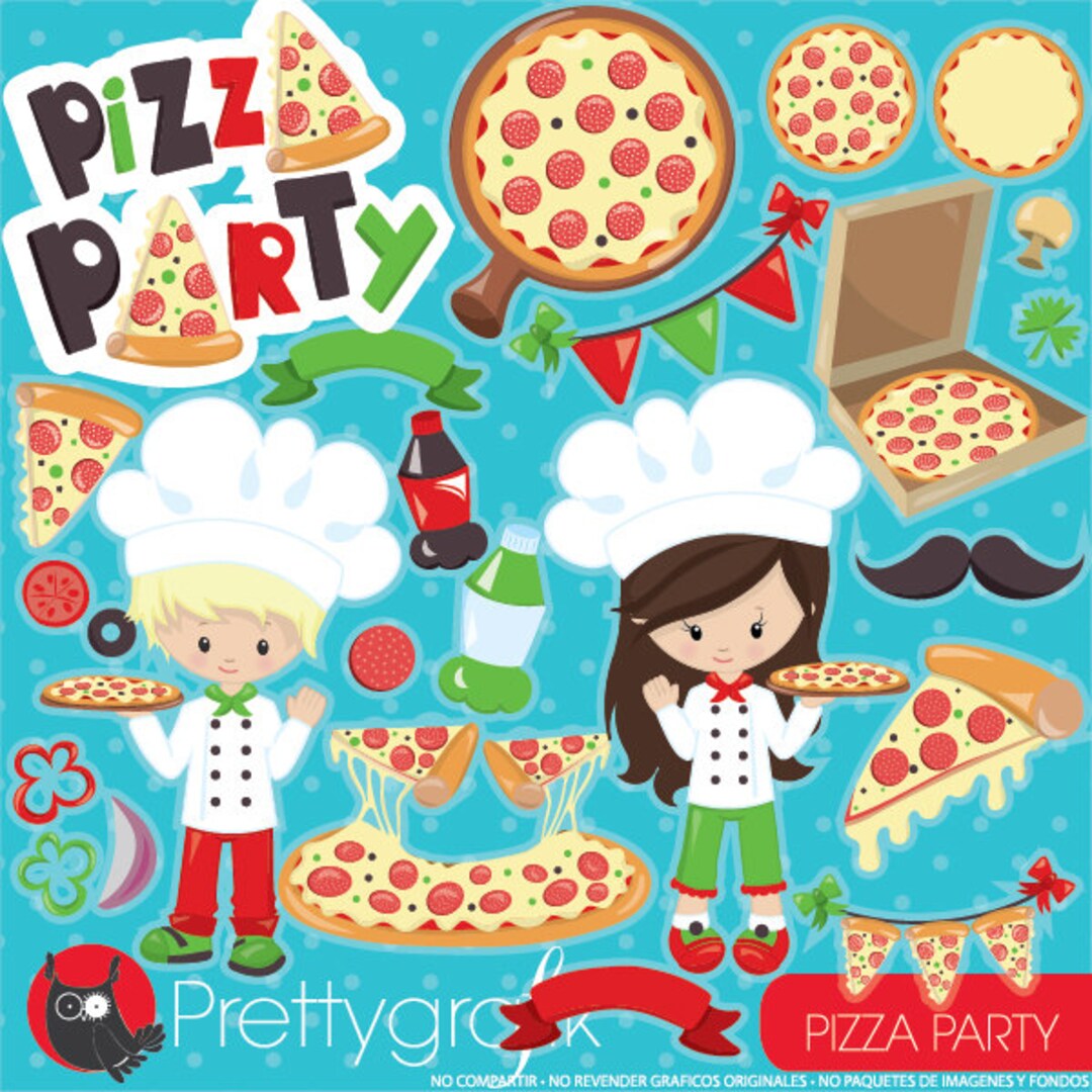 Pizza Clipart Commercial Use, Pizza Party Clipart Vector Graphics
